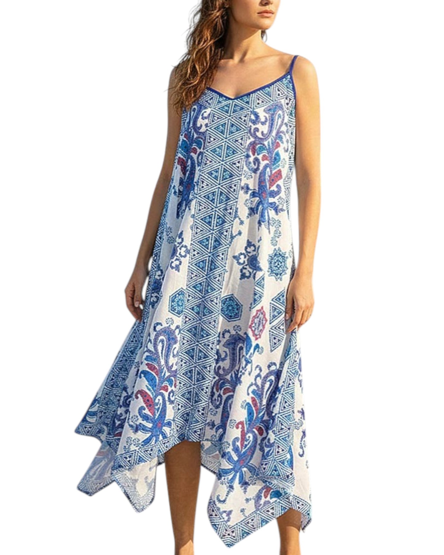 Boho Beach Cover Up Maxi Dress (OS)