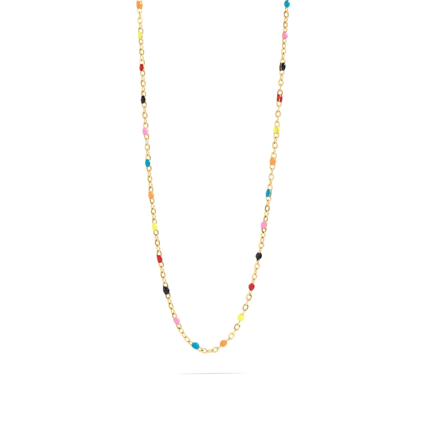 Confetti Beads Multi-Color Chain Necklace (Waterproof)