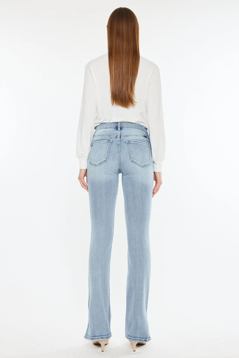 Mid-Rise Split Hem Med. Wash Bootcut (Kan Can)