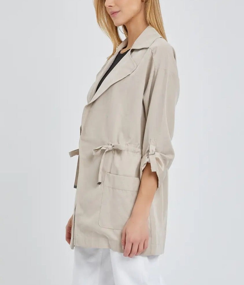 Ultra Light Beige Trench Jacket