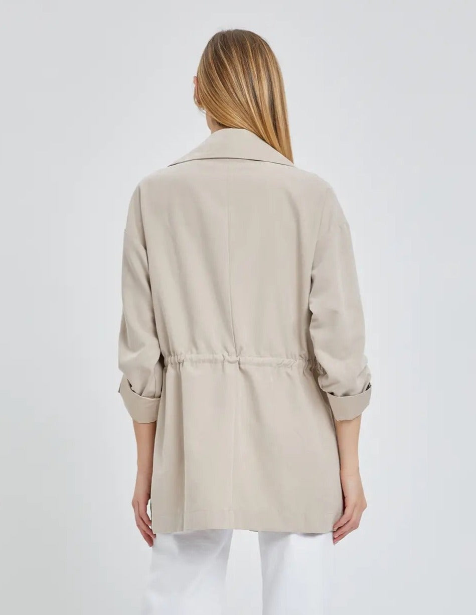 Ultra Light Beige Trench Jacket