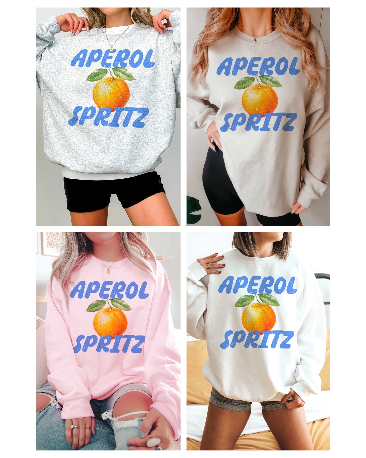 Aperol Spritz Oversized Graphic Sweatshirt