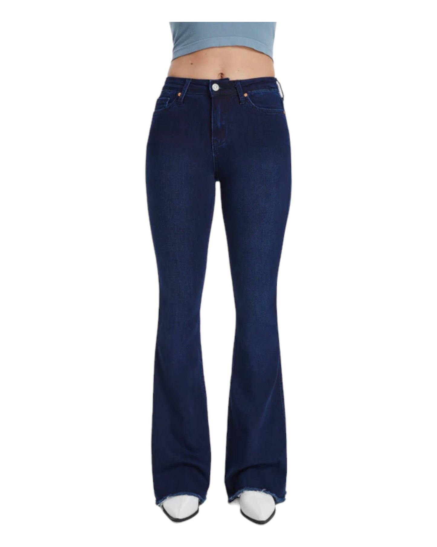 Mid Rise Flare Jean (Dark Blue)