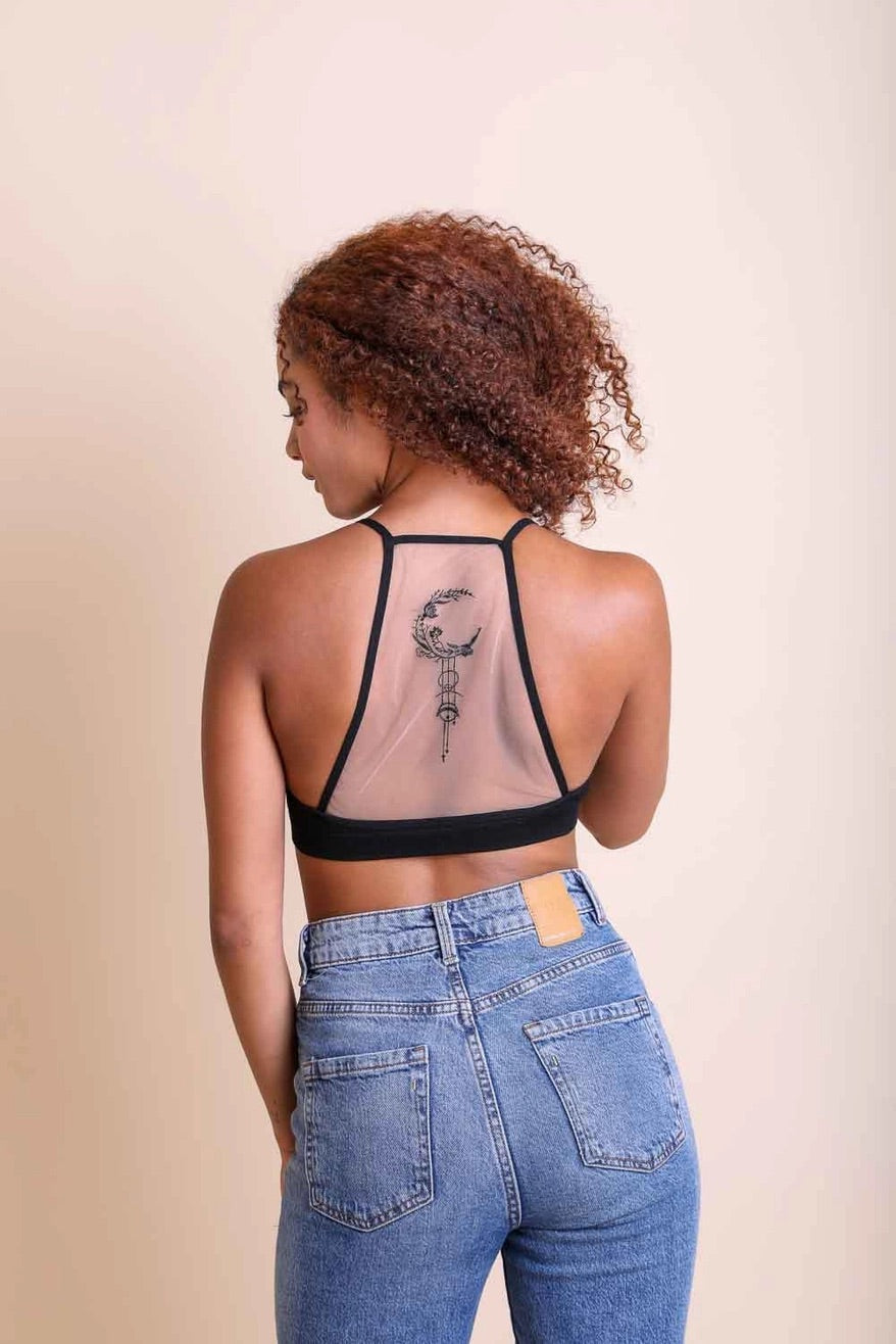 Crescent Moon Mesh Bralette