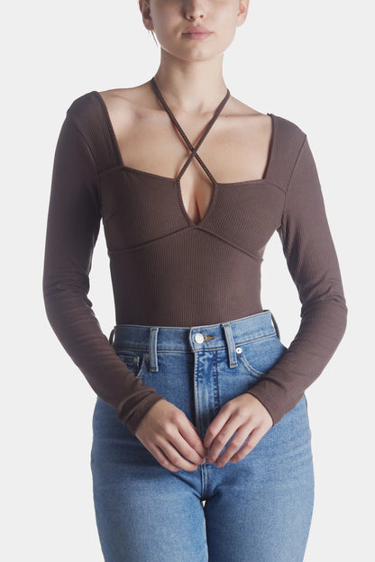 Bold Move Brown Bodysuit