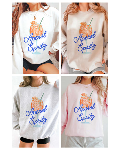 Aperol Spritz Oversized Graphic Sweatshirt