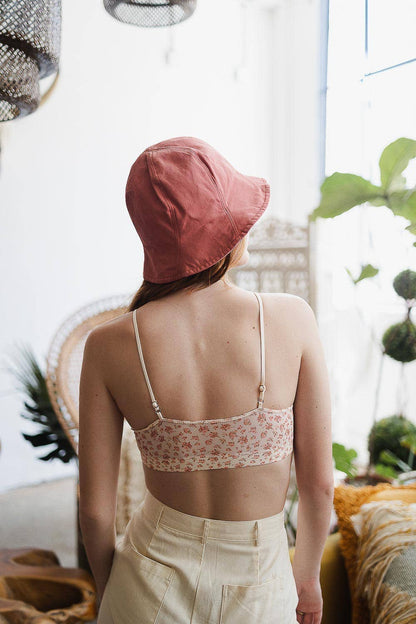 Ivory Ditsy Floral Mesh Lace Bralette
