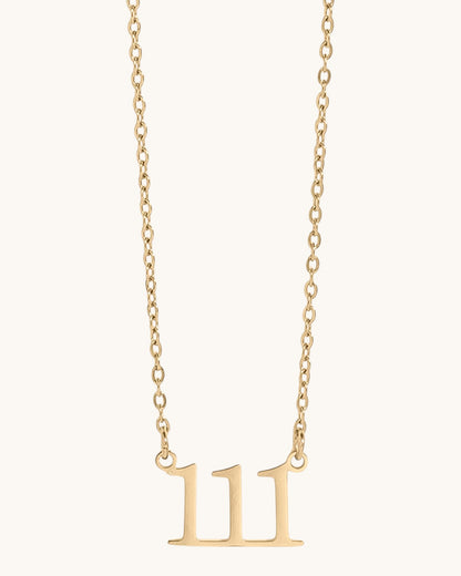 Divine Angel Numbers Necklace (Gold or Silver)