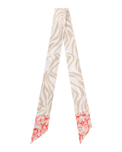 Slim Printed Skinny Ribbon Scarf (Multiple Prints/Colors)