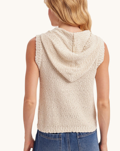 Summer Drift Knit Sleeveless Hoodie
