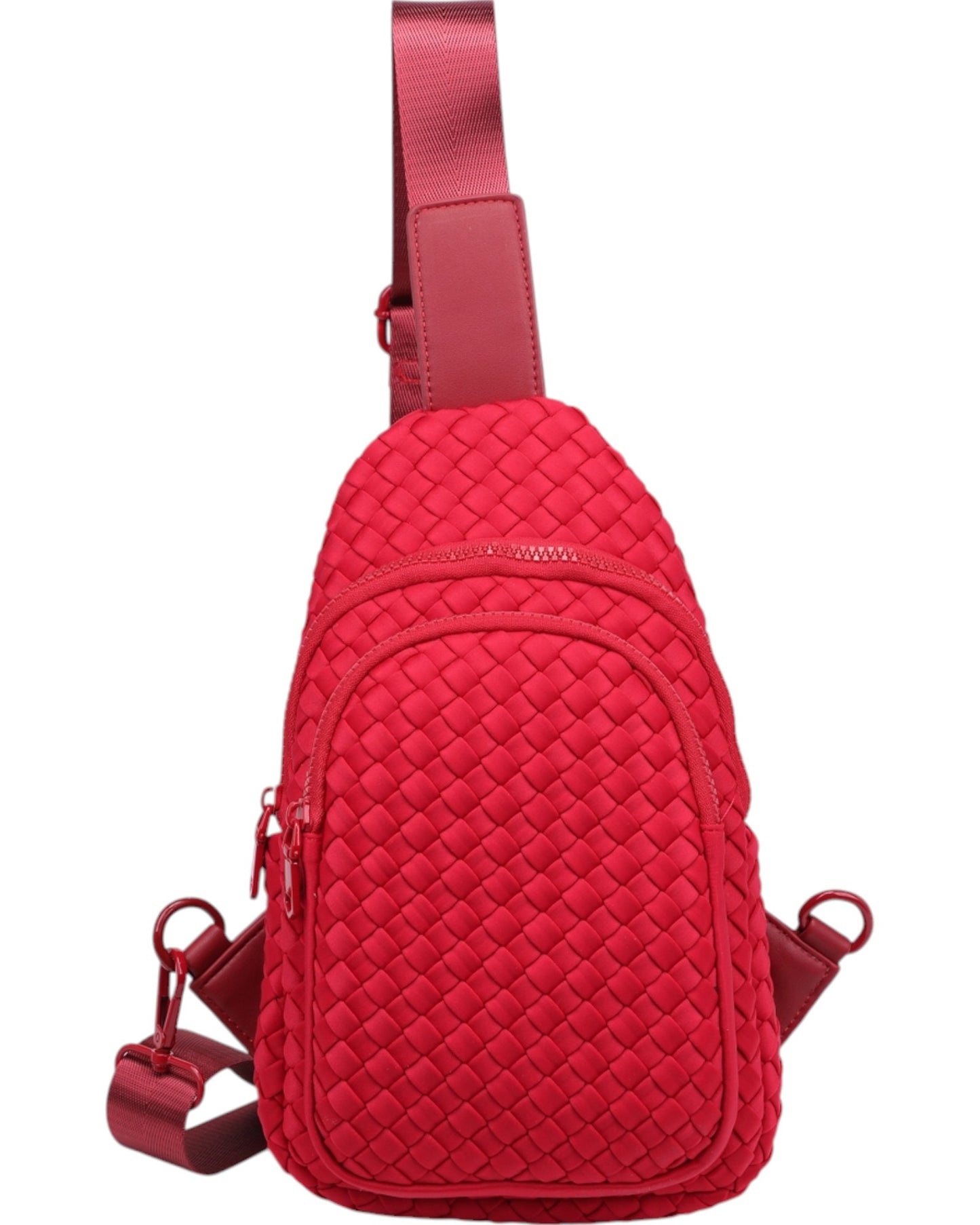 Beyond the Horizon Women's Woven Sling Crossbody / Backpack - Red