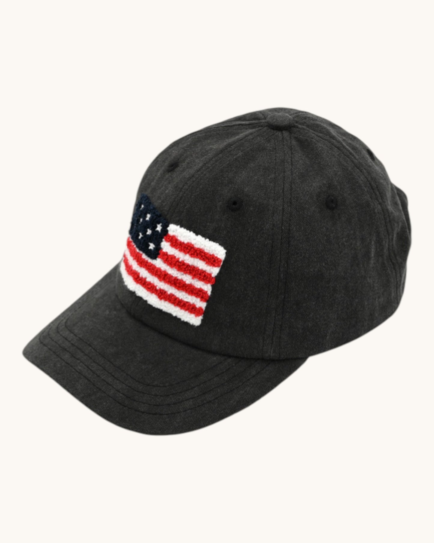 Washed Charcoal American Flag Hat