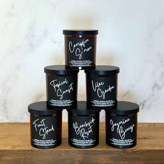 Driftless Studio 10oz Glass Jar Soy Candle - Black Label