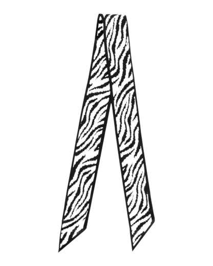 Slim Printed Skinny Ribbon Scarf (Multiple Prints/Colors)