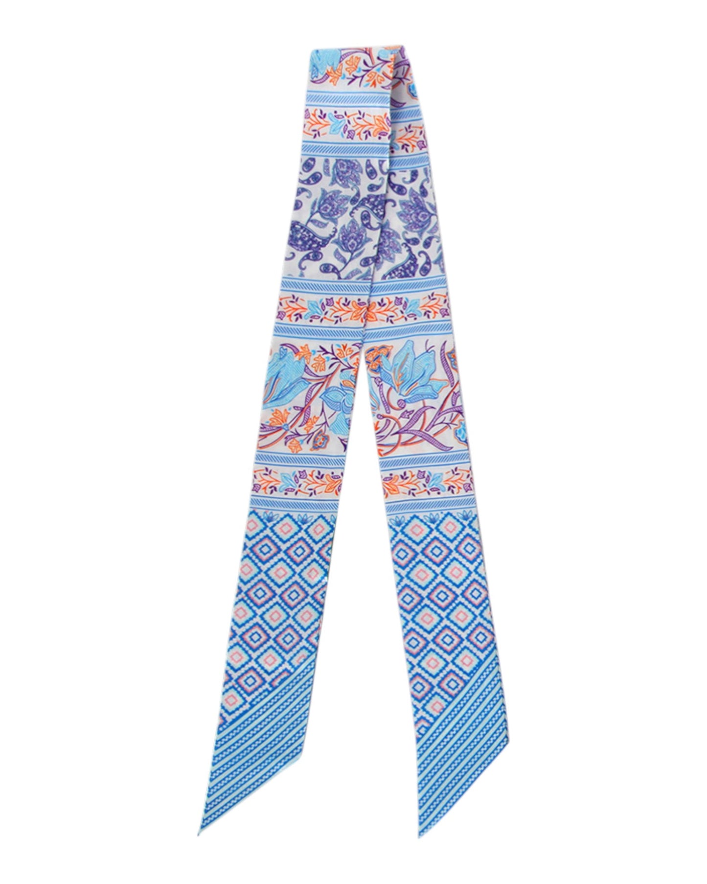 Slim Printed Skinny Ribbon Scarf - 16 Prints