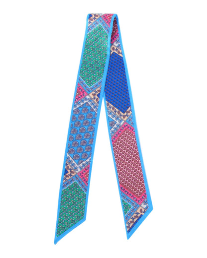 Slim Printed Skinny Ribbon Scarf (Multiple Prints/Colors)