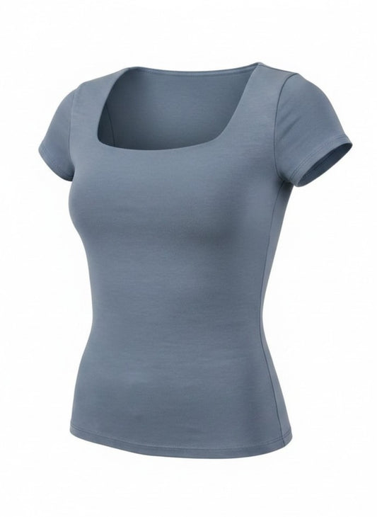 Blue t-shirt on a white background.
