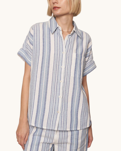 By the Sea Striped 100% Cotton Top