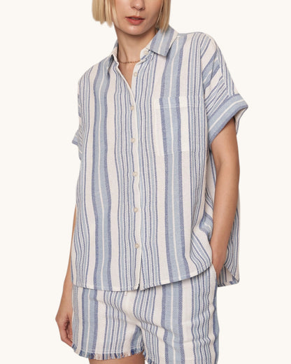 By the Sea Striped 100% Cotton Top