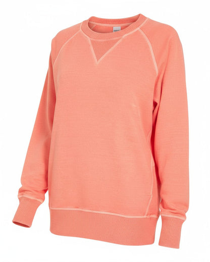 Coral sweatshirt on a white background.