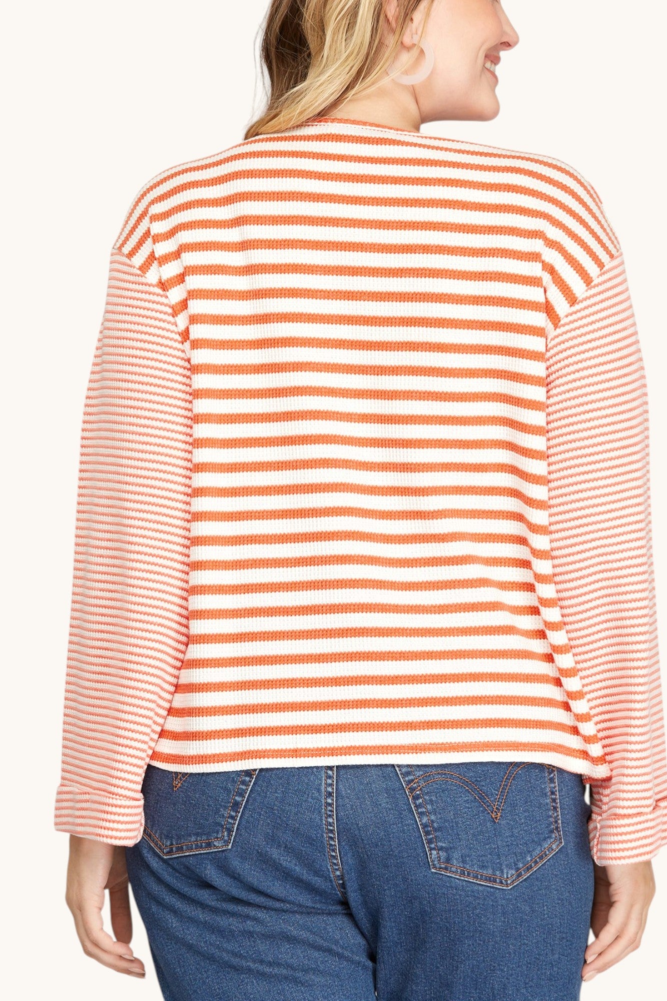 The Clementine Stripe Top (Curvy)