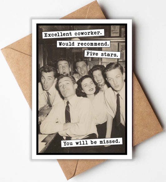 Excellent Co-Worker, Would Recommend 5 Stars Greeting Card