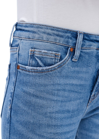 Bayeas High-Rise Straight Jean (Fairy Blue)