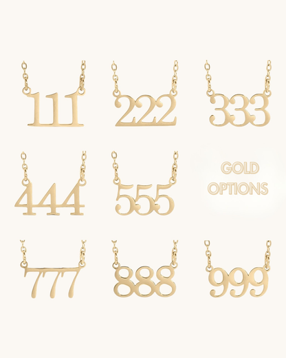 Divine Angel Numbers Necklace (Gold or Silver)
