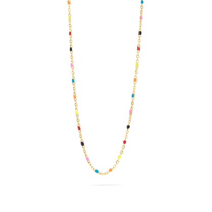 Confetti Beads Multi-Color Chain Necklace (Waterproof)