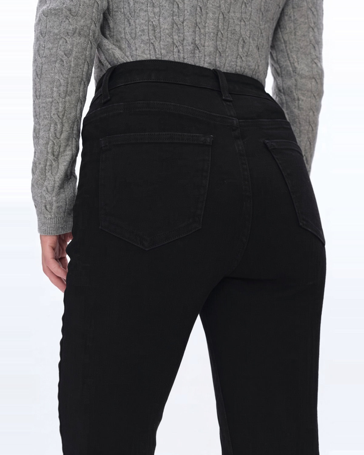 Bayeas High-Rise Super Stretch Flare Jeans (Black)