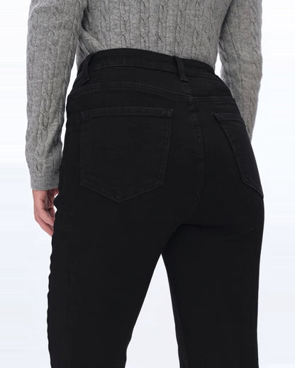 Bayeas High-Rise Super Stretch Flare Jeans (Black)