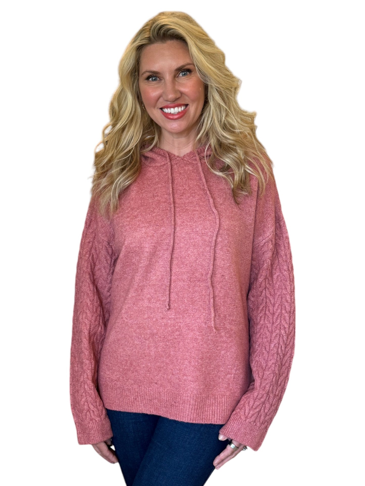 Antique Rose Super Soft Oversized Sweater Hoodie