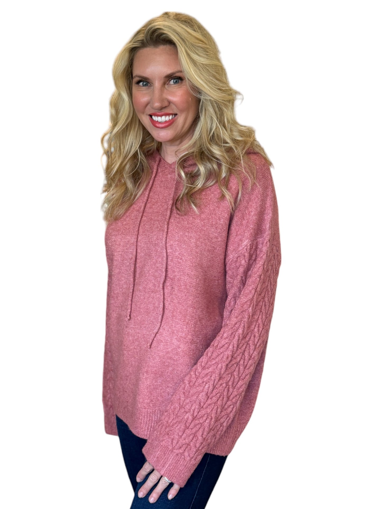 Antique Rose Super Soft Oversized Sweater Hoodie