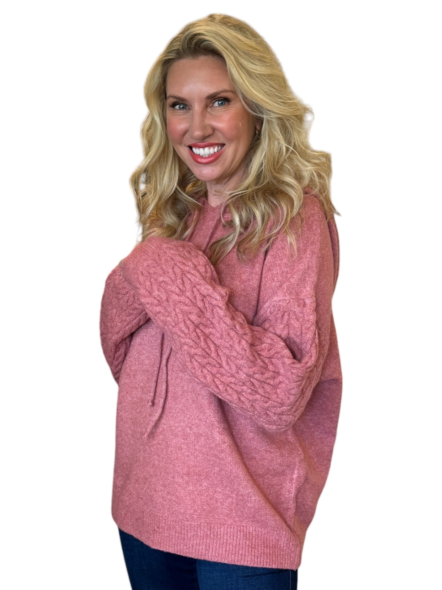 Antique Rose Super Soft Oversized Sweater Hoodie