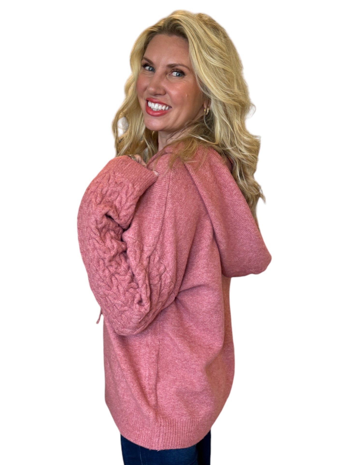 Antique Rose Super Soft Oversized Sweater Hoodie