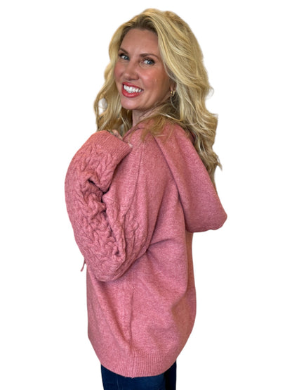 Antique Rose Super Soft Oversized Sweater Hoodie