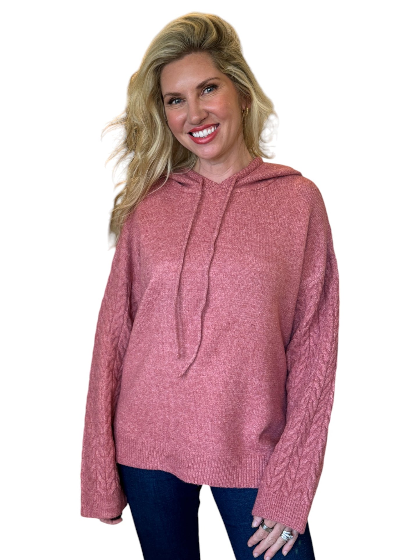 Antique Rose Super Soft Oversized Sweater Hoodie
