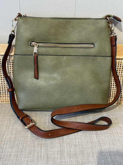 Briar Zipper Crossbody Bag (Sage)