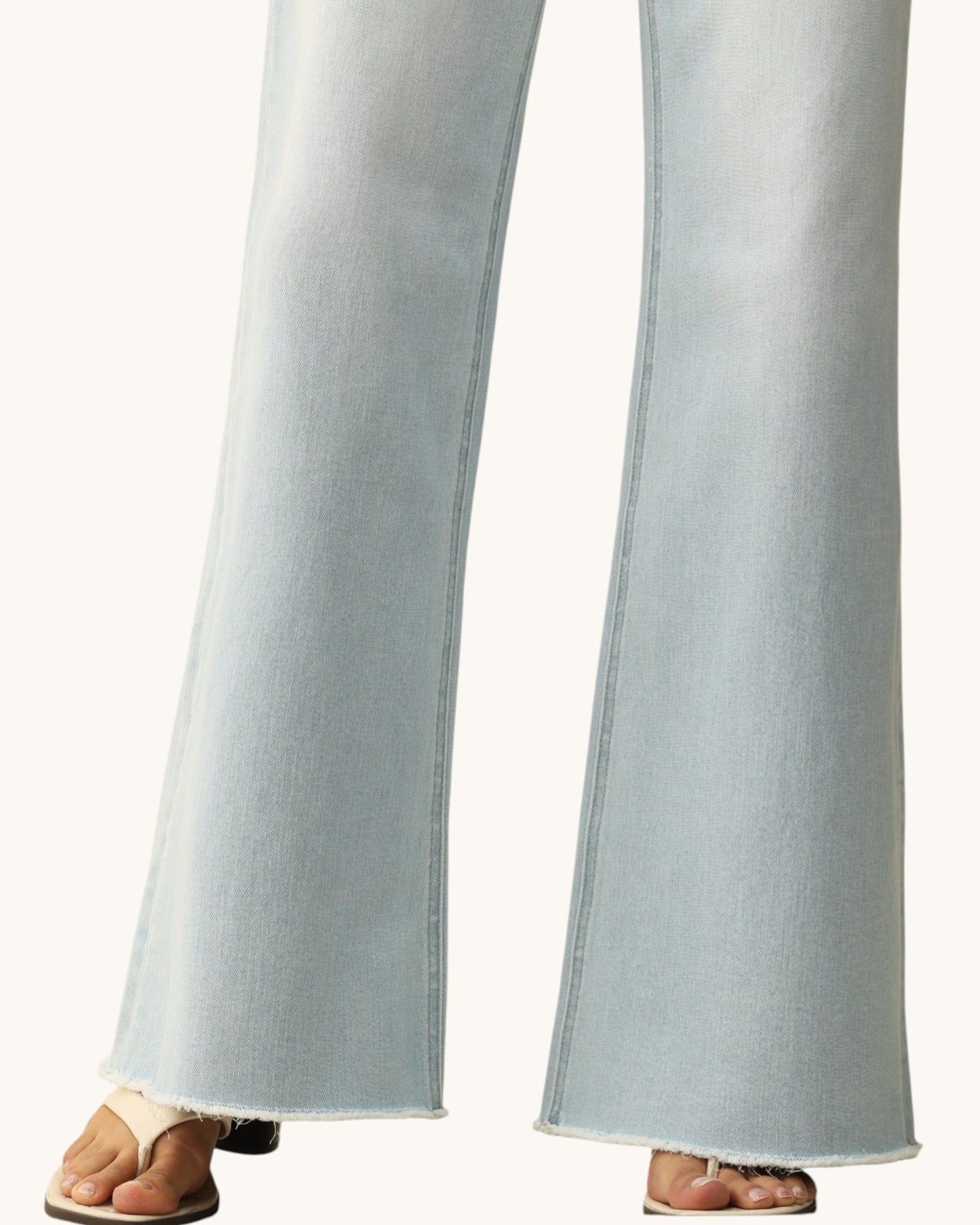 Bayeas Mid-Rise Wide Leg Jean (Light)