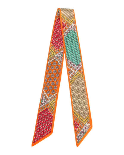 Slim Printed Skinny Ribbon Scarf (Multiple Prints/Colors)