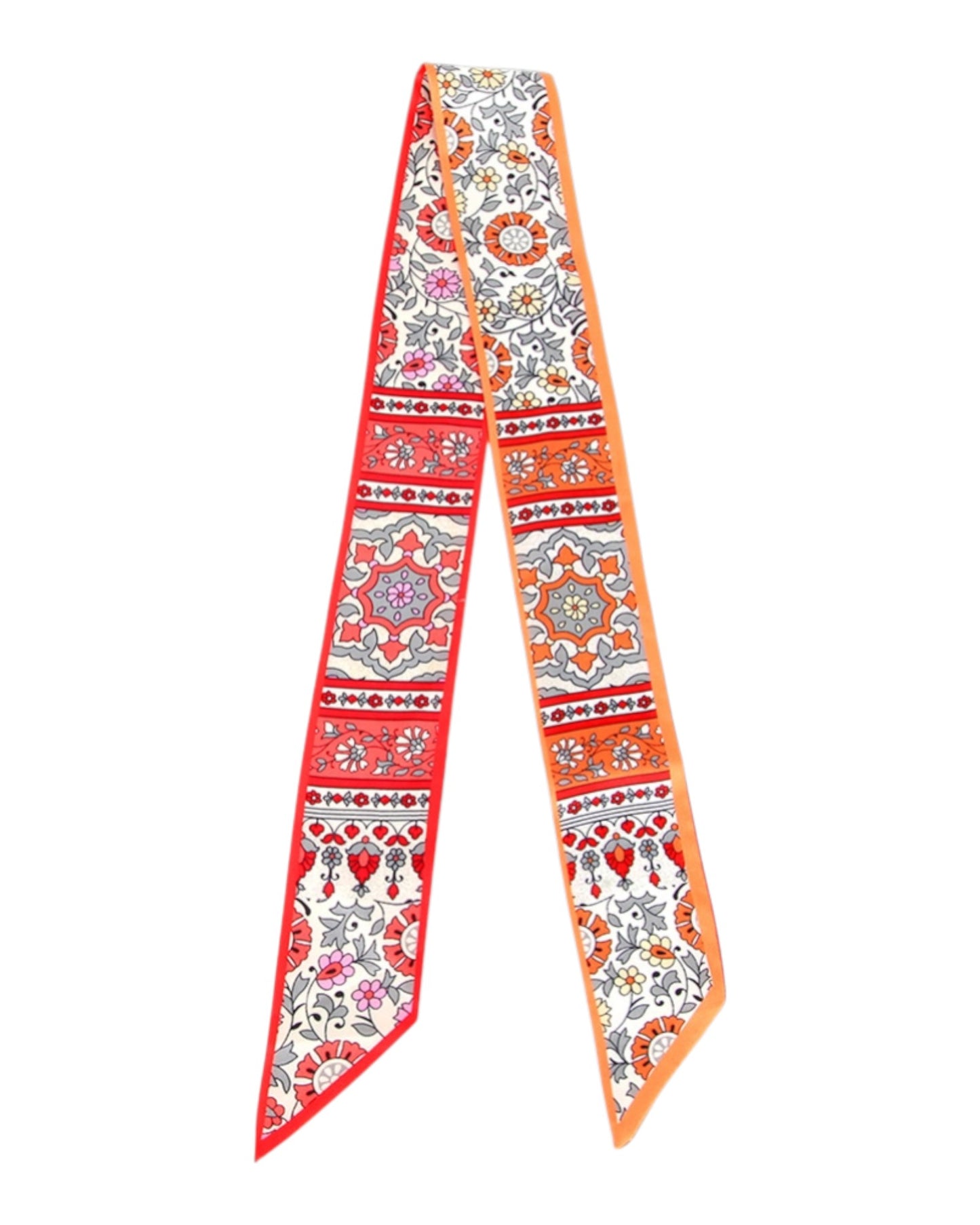 Slim Printed Skinny Ribbon Scarf - 16 Prints