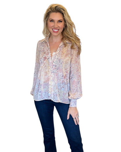 Paige Floral Paisley Long Sleeve Blouse