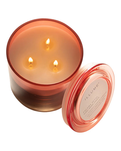 Paloma Petal Statement Glass 3-Wick Candle