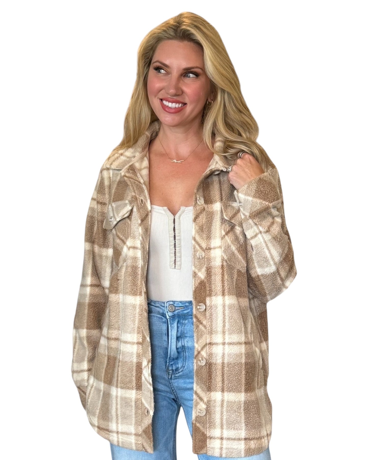 Maplewood Cozy Plaid Shirt Jacket