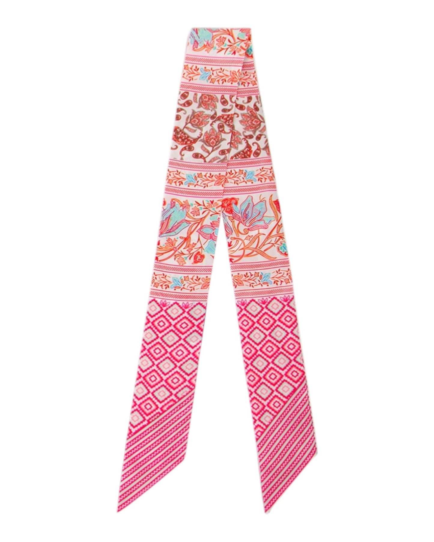 Slim Printed Skinny Ribbon Scarf - 16 Prints