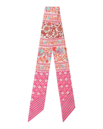 Slim Printed Skinny Ribbon Scarf (Multiple Prints/Colors)