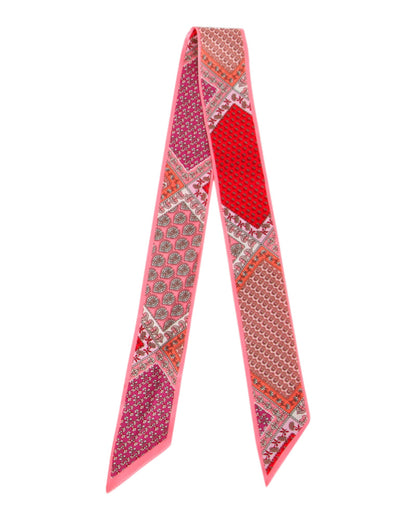 Slim Printed Skinny Ribbon Scarf (Multiple Prints/Colors)