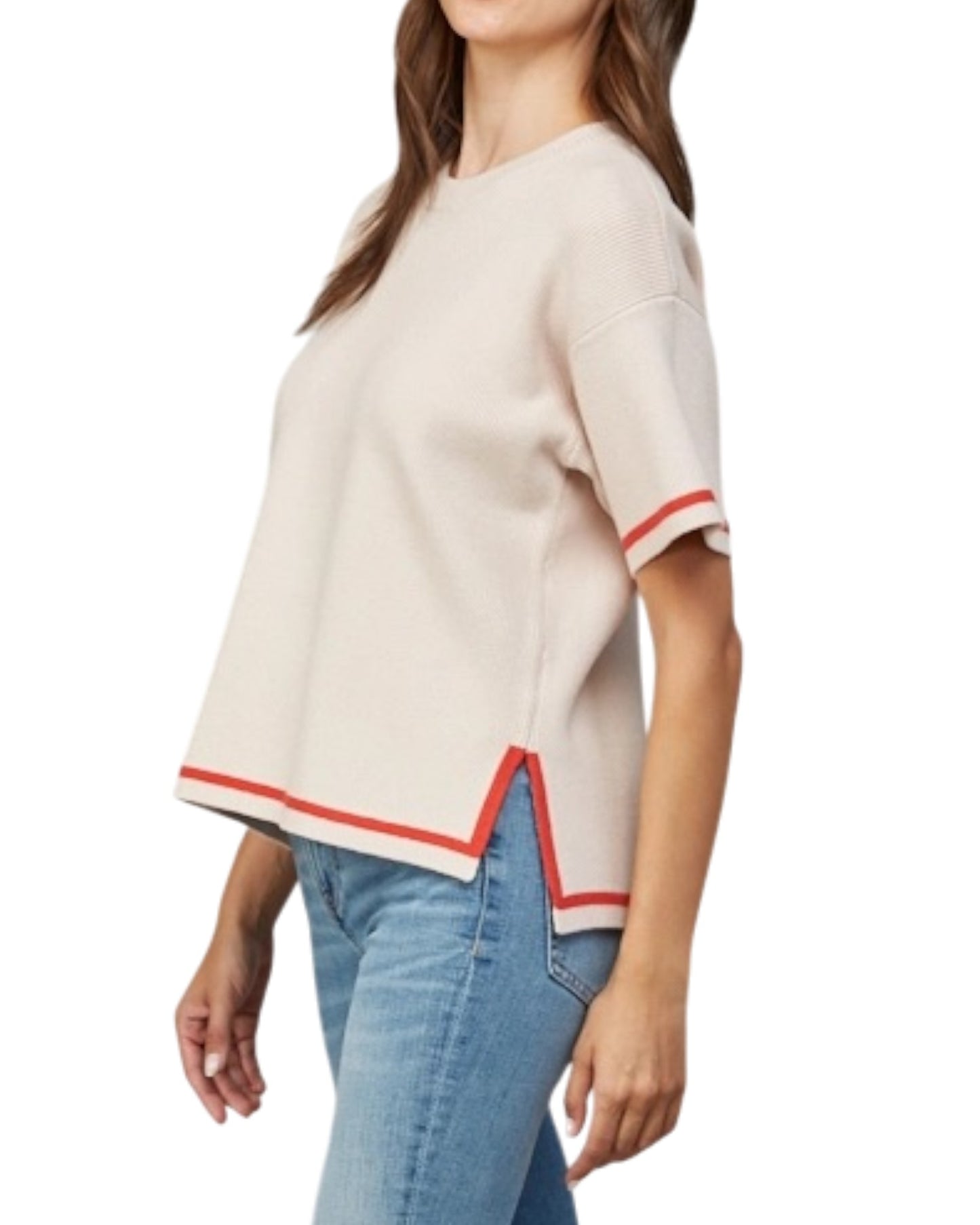Redline Beige Short Sleeve Top