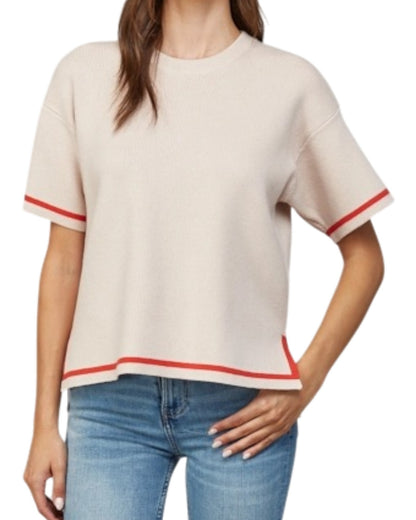 Redline Beige Short Sleeve Top