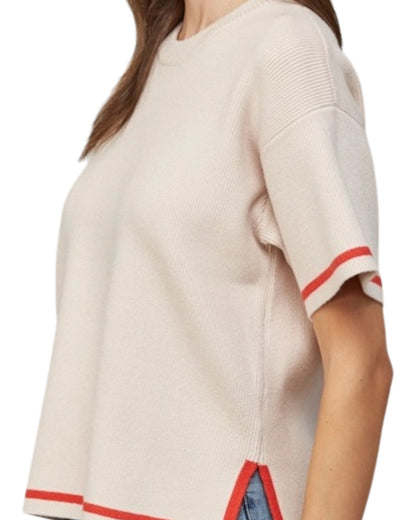 Redline Beige Short Sleeve Top